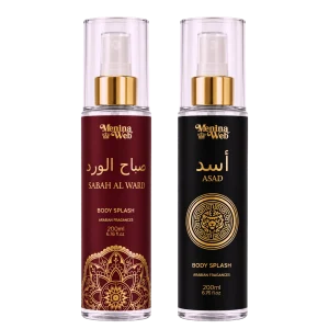 Kit 2 Body Splash ASAD + Sabah Al Ward 200ml