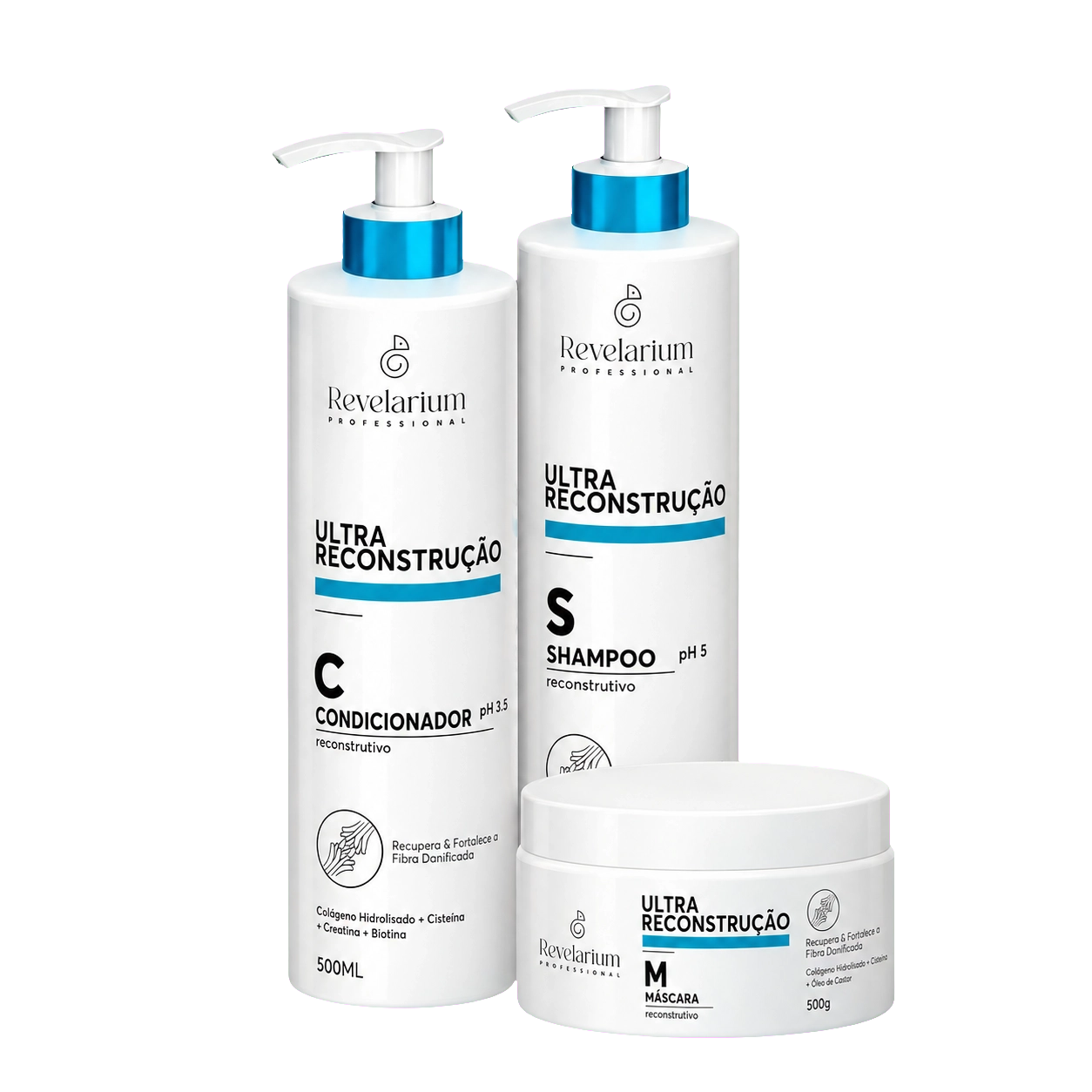 Kit Ultra Reconstrução Shampoo, Condicionador e Máscara