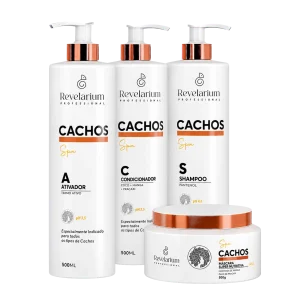 Kit Cachos SPA Shampoo, Condicionador, Máscara e Ativador