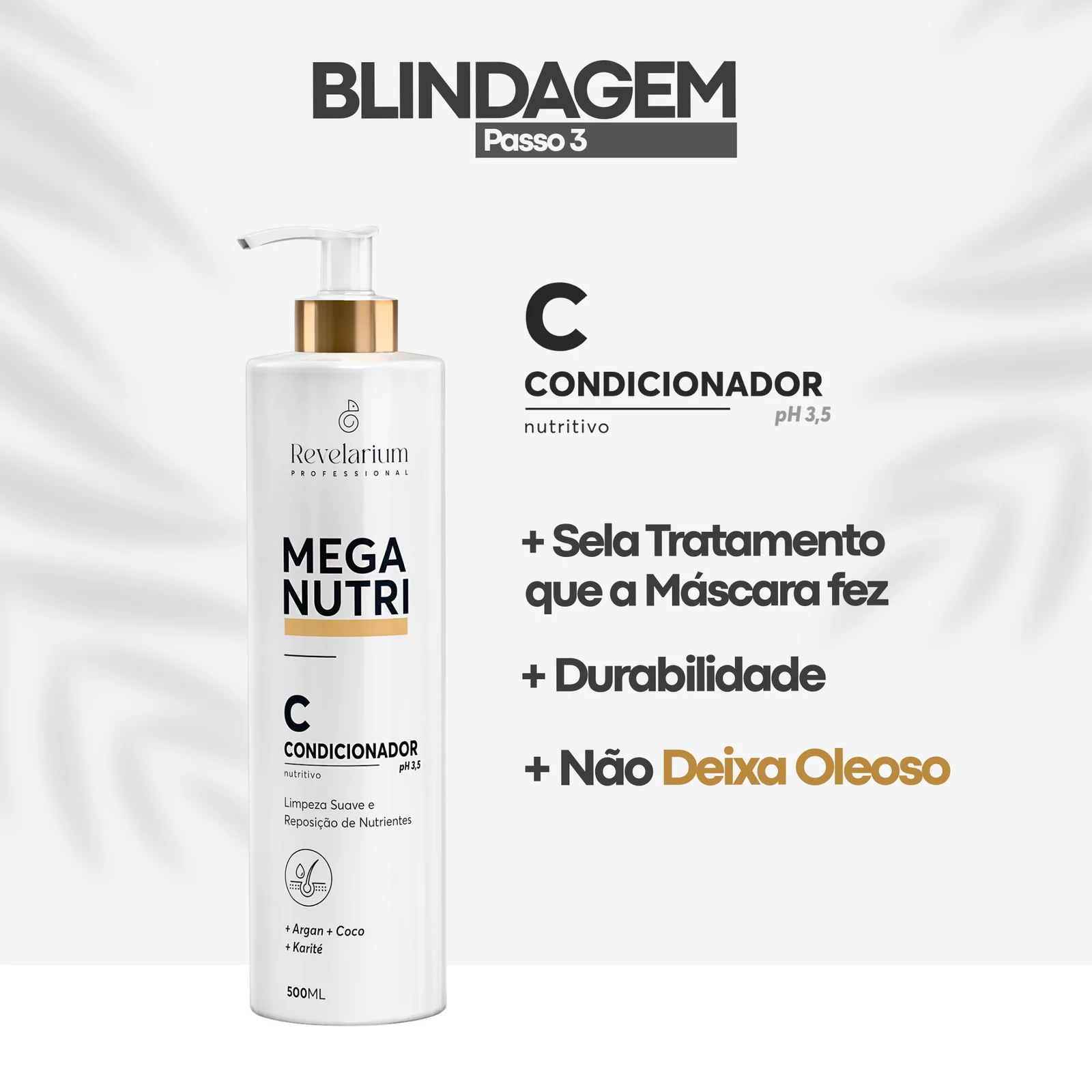 Condicionador Mega Nutri Profissional 500ml Revelarium - imagem 3