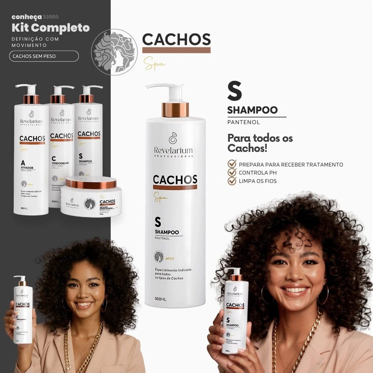 Shampoo Ativador de Cachos SPA 500ml Revelarium - imagem 3