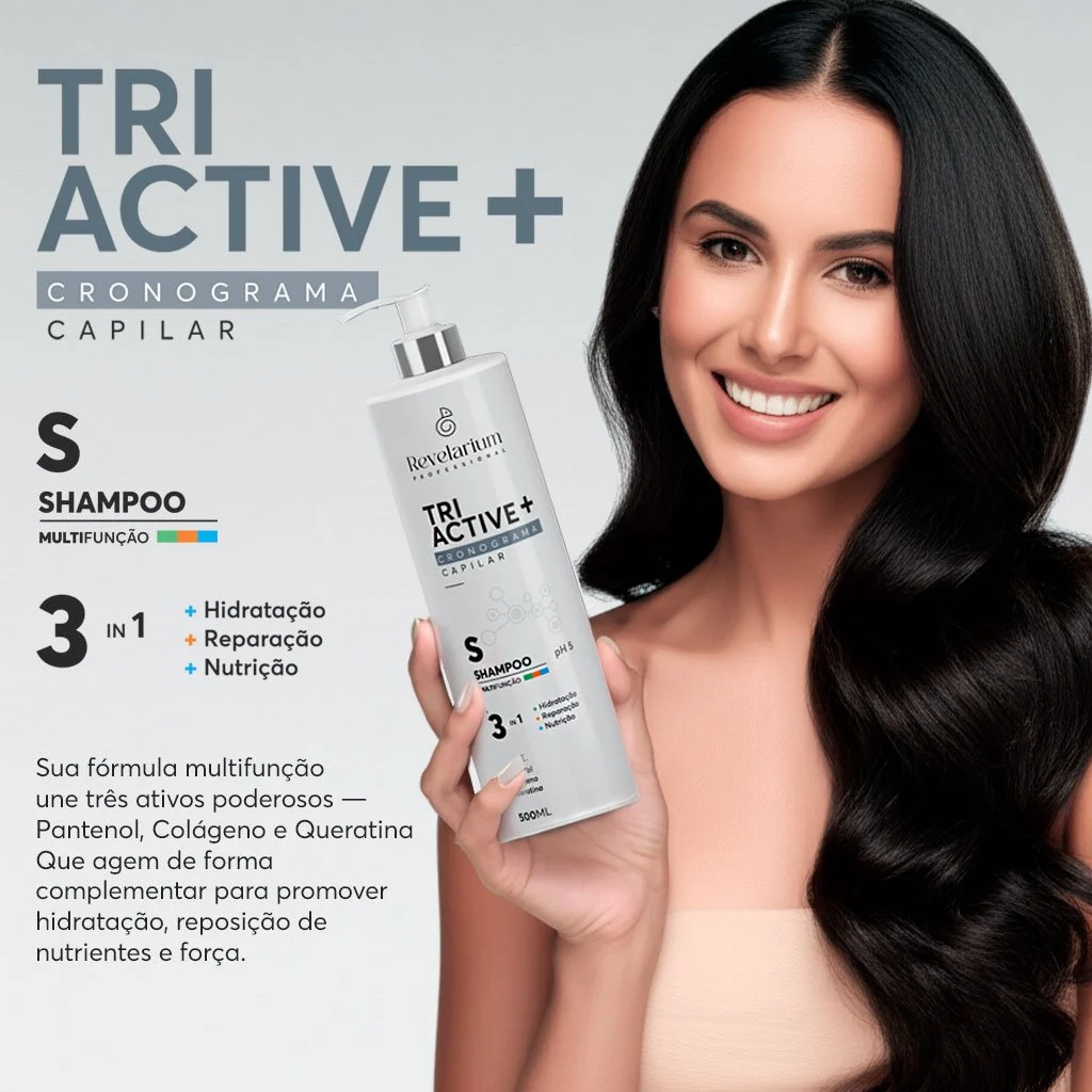 Shampoo Tri Active Cronograma Capilar 500ml Revelarium - imagem 3