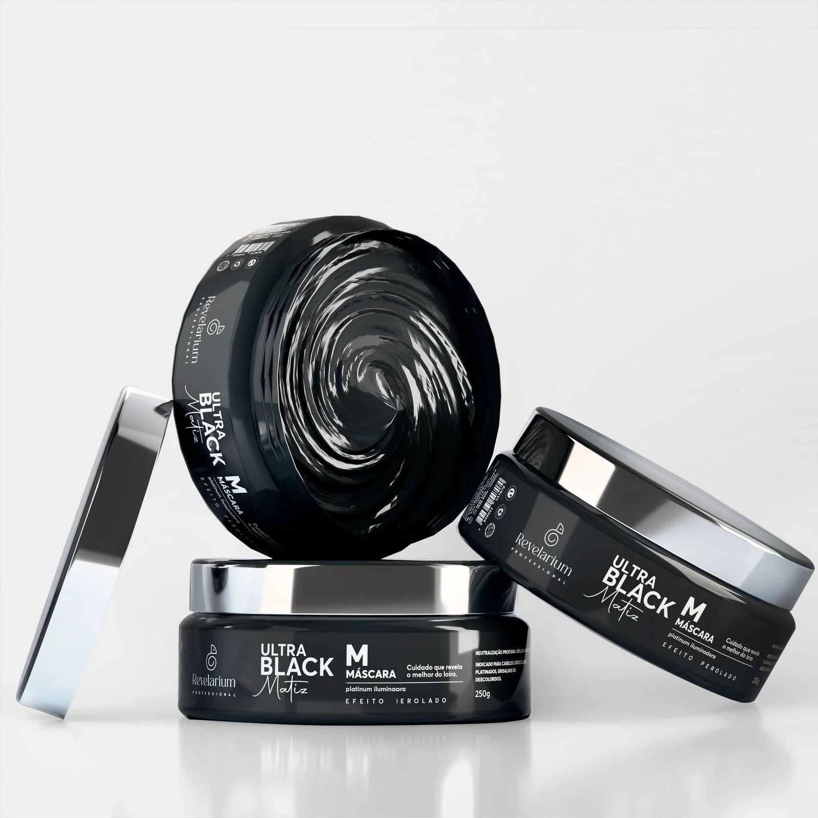 Máscara Matizadora Ultra Black Profissional 250g Revelarium - imagem 3