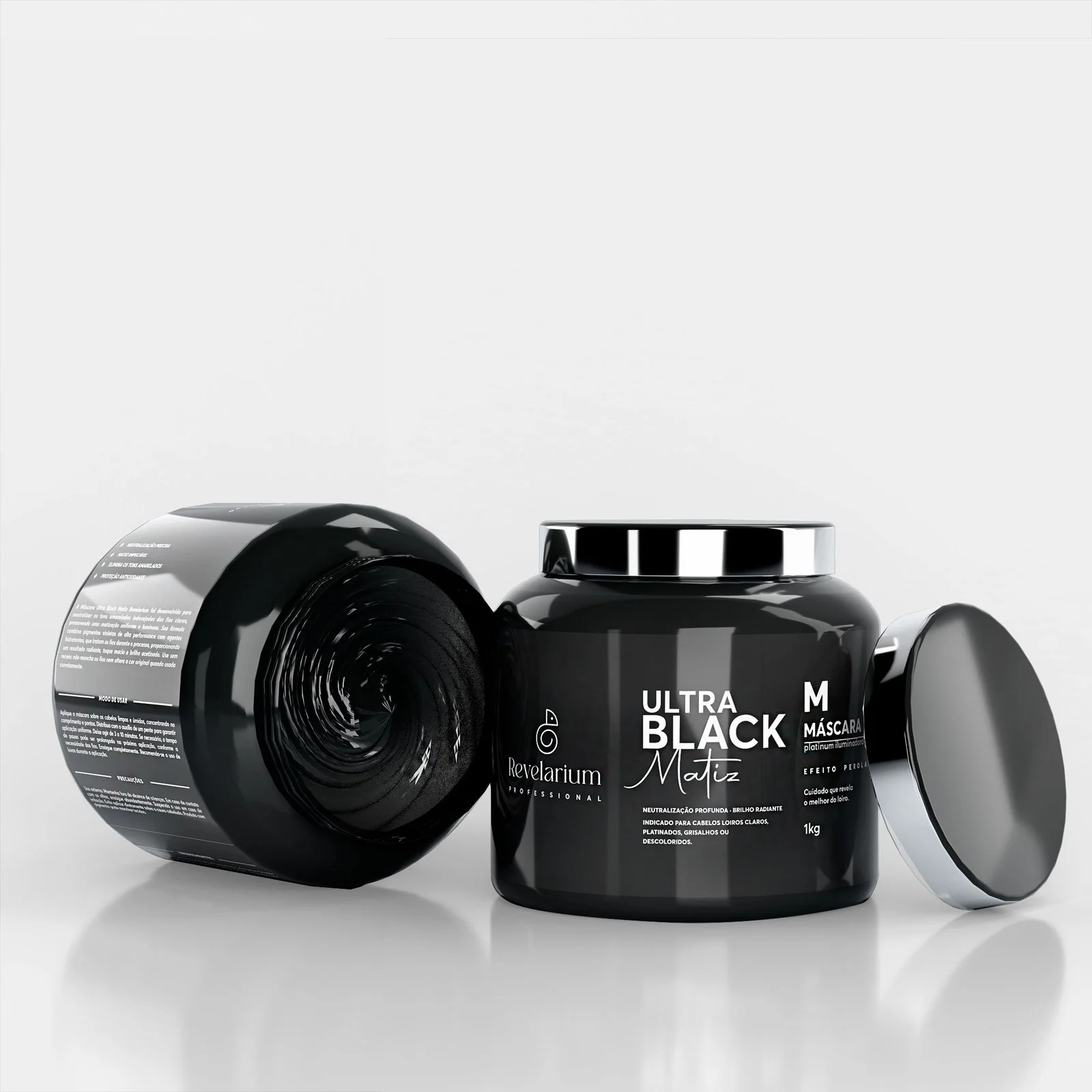 Máscara Matizadora Ultra Black Profissional 1kg Revelarium - imagem 3