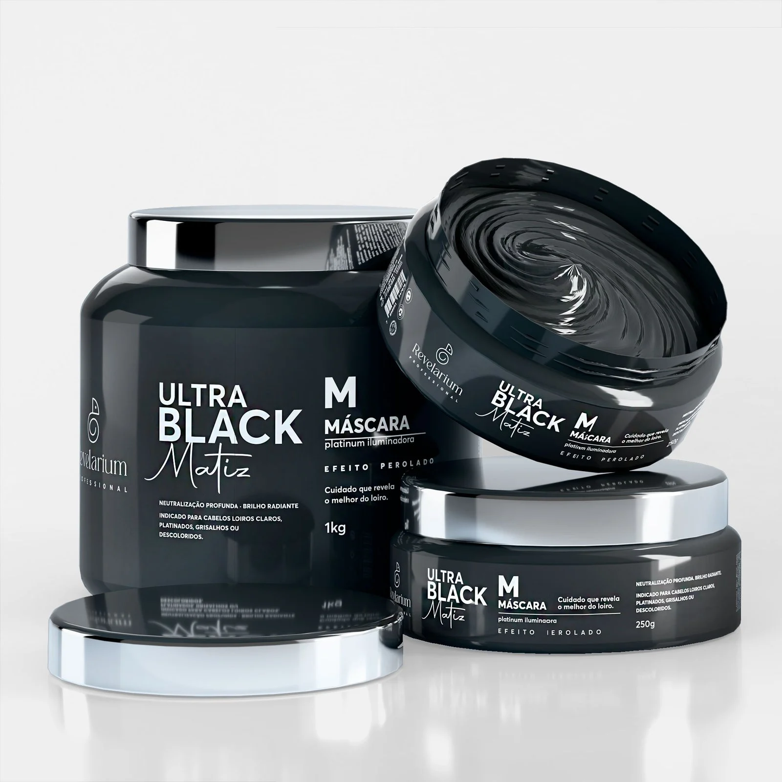 Máscara Matizadora Ultra Black Profissional 1kg Revelarium - imagem 4