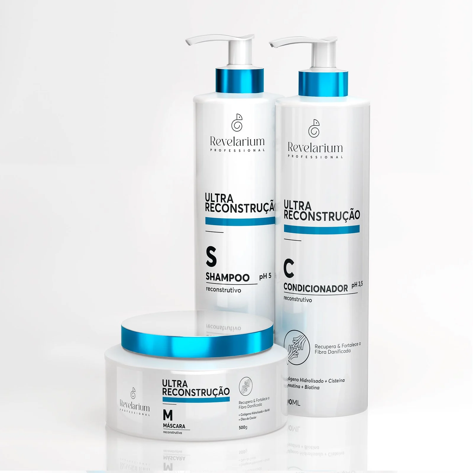 Kit Ultra Reconstrução Shampoo, Condicionador e Máscara Revelarium - imagem 2