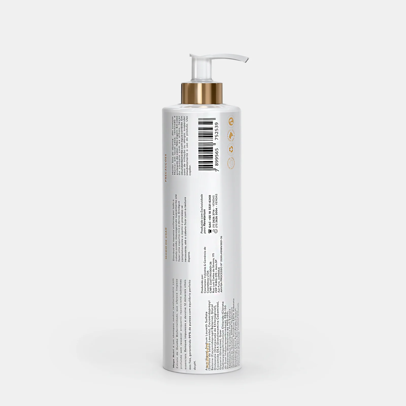 Shampoo Mega Nutri Profissional 500ml Revelarium - imagem 3